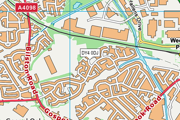 DY4 0DJ map - OS VectorMap District (Ordnance Survey)