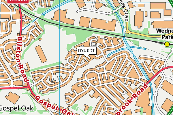 DY4 0DT map - OS VectorMap District (Ordnance Survey)