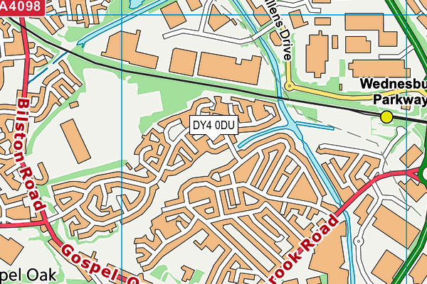 DY4 0DU map - OS VectorMap District (Ordnance Survey)