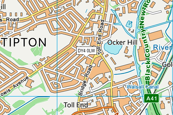 DY4 0LW map - OS VectorMap District (Ordnance Survey)