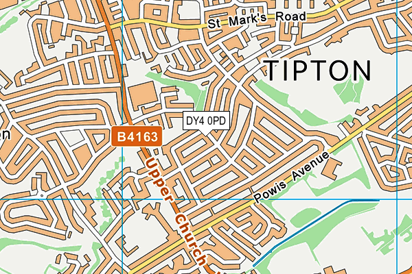 DY4 0PD map - OS VectorMap District (Ordnance Survey)