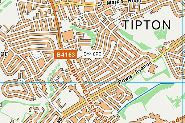 DY4 0PE map - OS VectorMap District (Ordnance Survey)