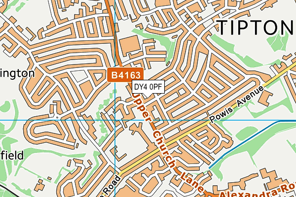 DY4 0PF map - OS VectorMap District (Ordnance Survey)