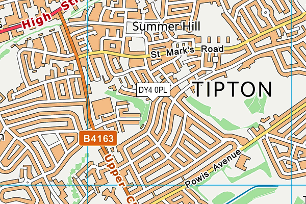 DY4 0PL map - OS VectorMap District (Ordnance Survey)