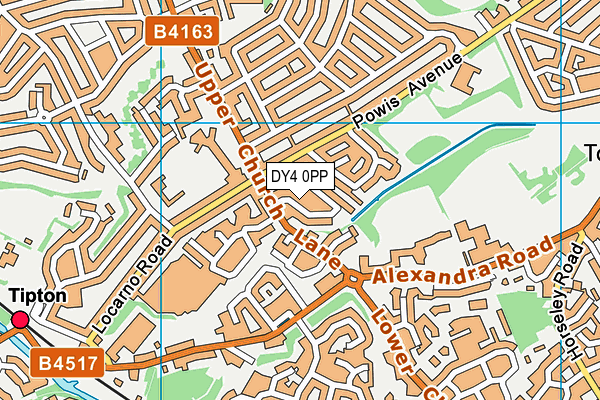 DY4 0PP map - OS VectorMap District (Ordnance Survey)