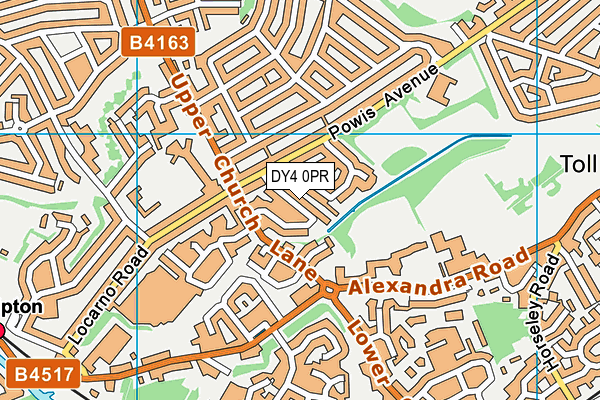 DY4 0PR map - OS VectorMap District (Ordnance Survey)