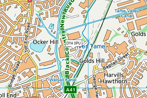 DY4 0PU map - OS VectorMap District (Ordnance Survey)