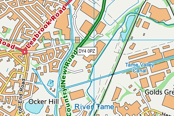 DY4 0PZ map - OS VectorMap District (Ordnance Survey)