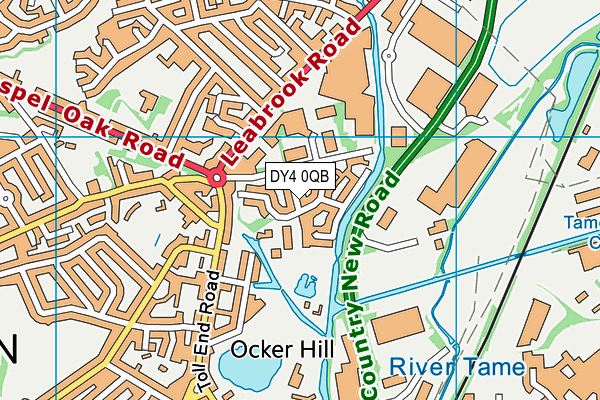 DY4 0QB map - OS VectorMap District (Ordnance Survey)