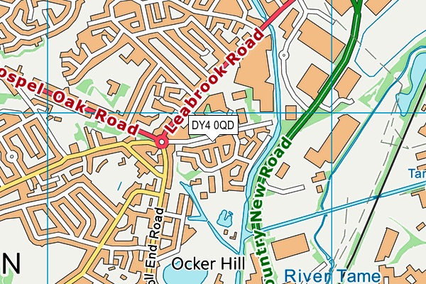 DY4 0QD map - OS VectorMap District (Ordnance Survey)