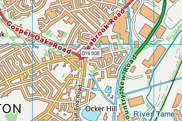 DY4 0QE map - OS VectorMap District (Ordnance Survey)