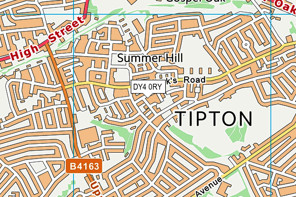 DY4 0RY map - OS VectorMap District (Ordnance Survey)