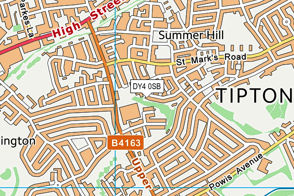 DY4 0SB map - OS VectorMap District (Ordnance Survey)