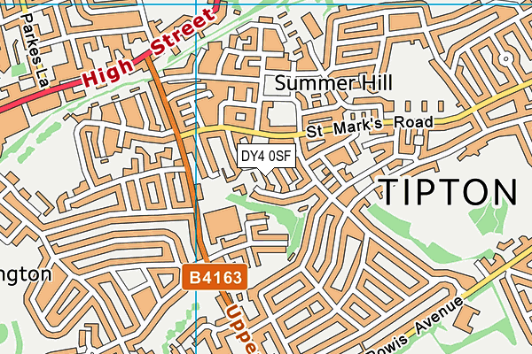 DY4 0SF map - OS VectorMap District (Ordnance Survey)