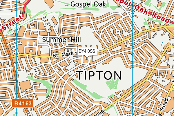 DY4 0SS map - OS VectorMap District (Ordnance Survey)