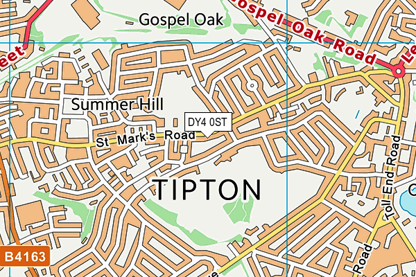 DY4 0ST map - OS VectorMap District (Ordnance Survey)