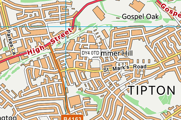DY4 0TD map - OS VectorMap District (Ordnance Survey)