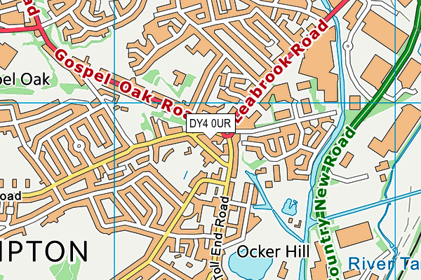 DY4 0UR map - OS VectorMap District (Ordnance Survey)