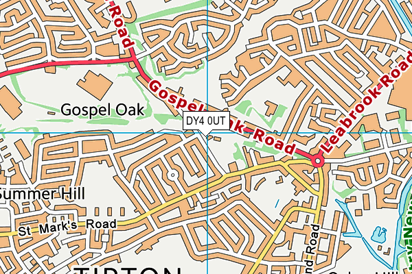 DY4 0UT map - OS VectorMap District (Ordnance Survey)