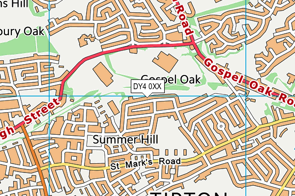 DY4 0XX map - OS VectorMap District (Ordnance Survey)