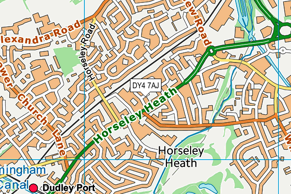 DY4 7AJ map - OS VectorMap District (Ordnance Survey)
