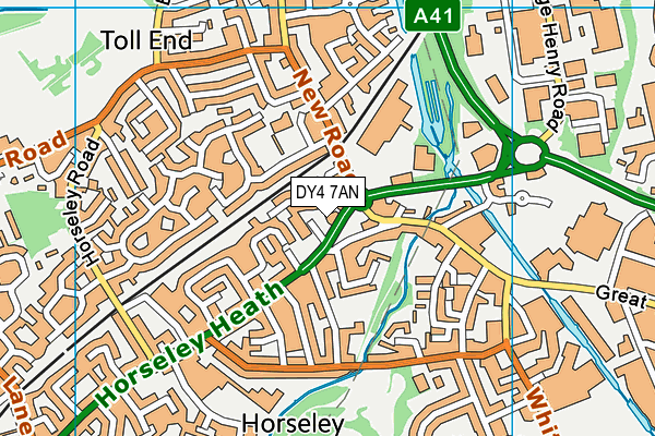 DY4 7AN map - OS VectorMap District (Ordnance Survey)