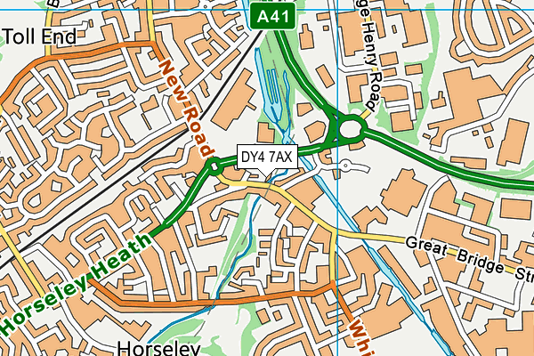 DY4 7AX map - OS VectorMap District (Ordnance Survey)