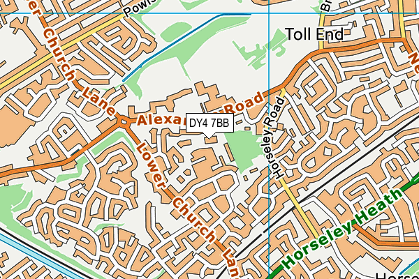 DY4 7BB map - OS VectorMap District (Ordnance Survey)