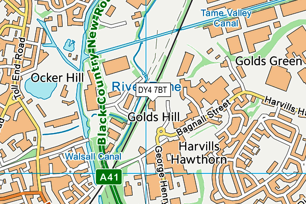 DY4 7BT map - OS VectorMap District (Ordnance Survey)