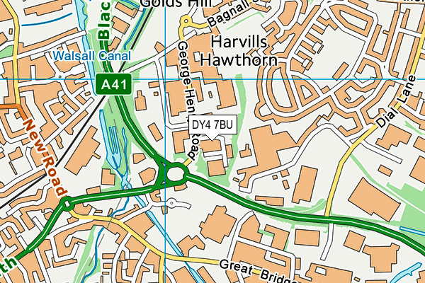 DY4 7BU map - OS VectorMap District (Ordnance Survey)