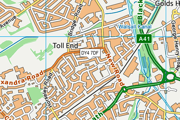 DY4 7DF map - OS VectorMap District (Ordnance Survey)