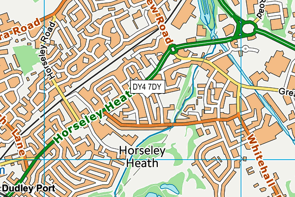 DY4 7DY map - OS VectorMap District (Ordnance Survey)