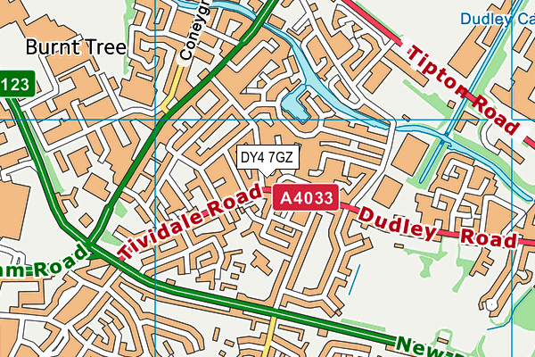 DY4 7GZ map - OS VectorMap District (Ordnance Survey)