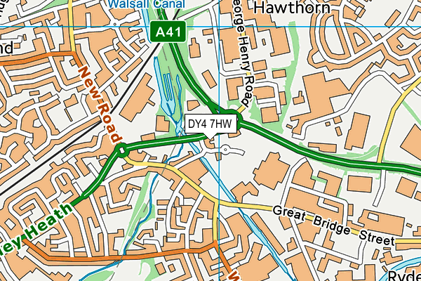 DY4 7HW map - OS VectorMap District (Ordnance Survey)