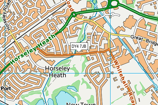 DY4 7JB map - OS VectorMap District (Ordnance Survey)