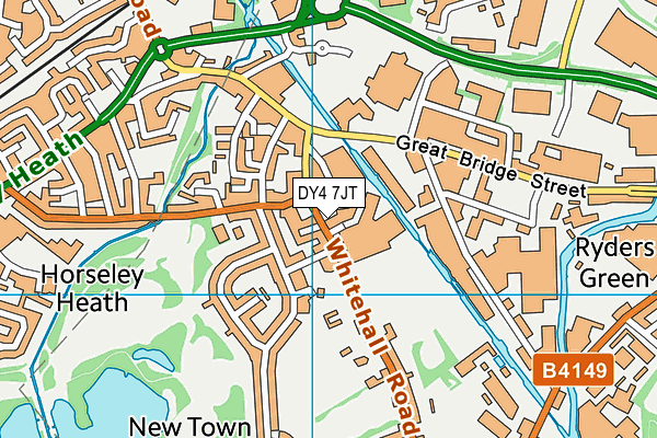 DY4 7JT map - OS VectorMap District (Ordnance Survey)