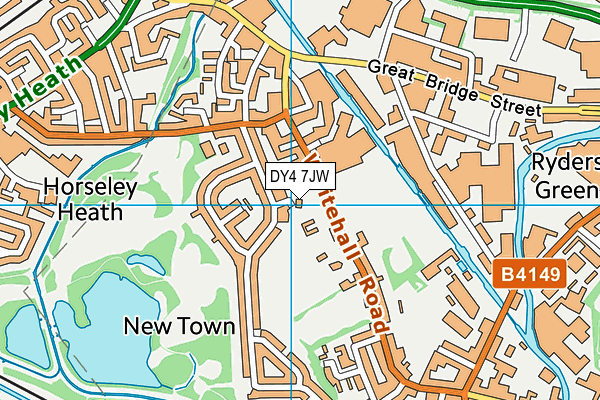 DY4 7JW map - OS VectorMap District (Ordnance Survey)