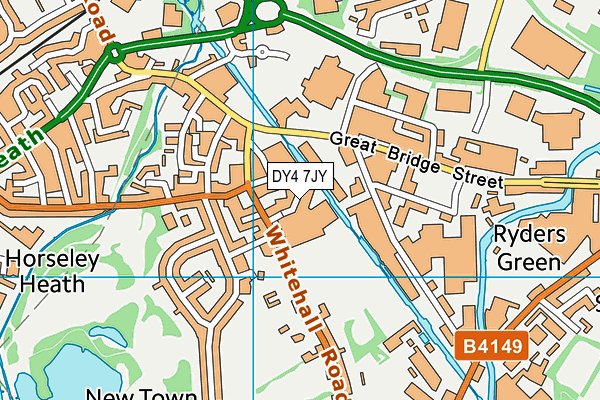 DY4 7JY map - OS VectorMap District (Ordnance Survey)