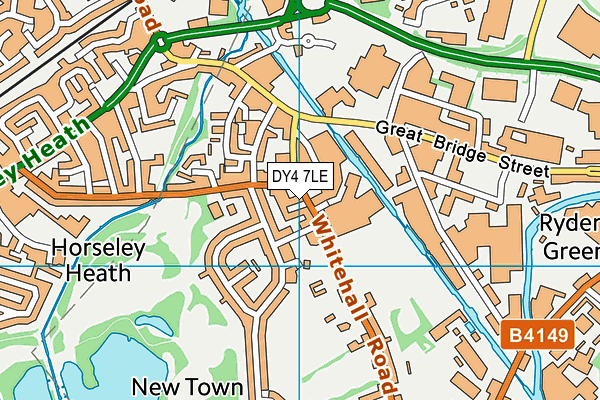 DY4 7LE map - OS VectorMap District (Ordnance Survey)