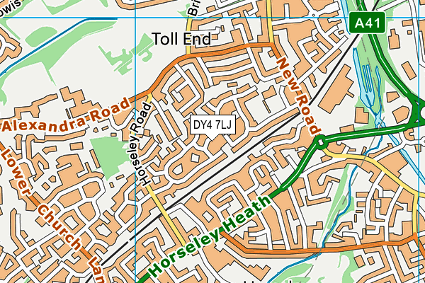 DY4 7LJ map - OS VectorMap District (Ordnance Survey)