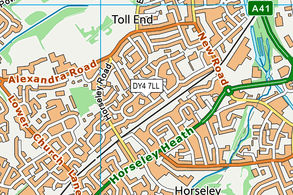 DY4 7LL map - OS VectorMap District (Ordnance Survey)