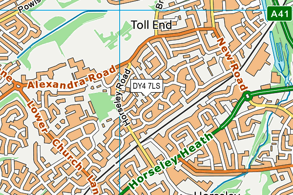 DY4 7LS map - OS VectorMap District (Ordnance Survey)