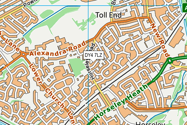DY4 7LZ map - OS VectorMap District (Ordnance Survey)