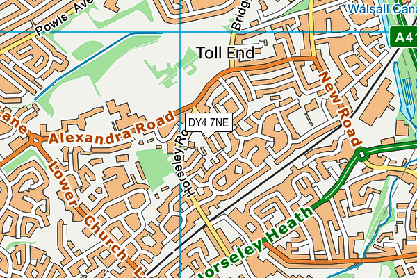 DY4 7NE map - OS VectorMap District (Ordnance Survey)