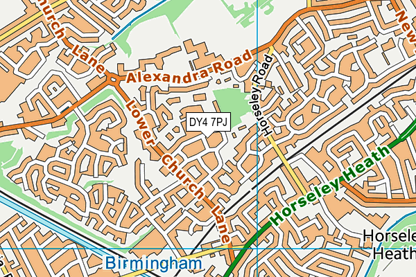 DY4 7PJ map - OS VectorMap District (Ordnance Survey)