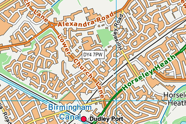 DY4 7PW map - OS VectorMap District (Ordnance Survey)