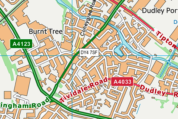 DY4 7SF map - OS VectorMap District (Ordnance Survey)