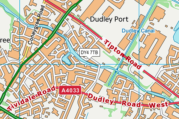 DY4 7TB map - OS VectorMap District (Ordnance Survey)