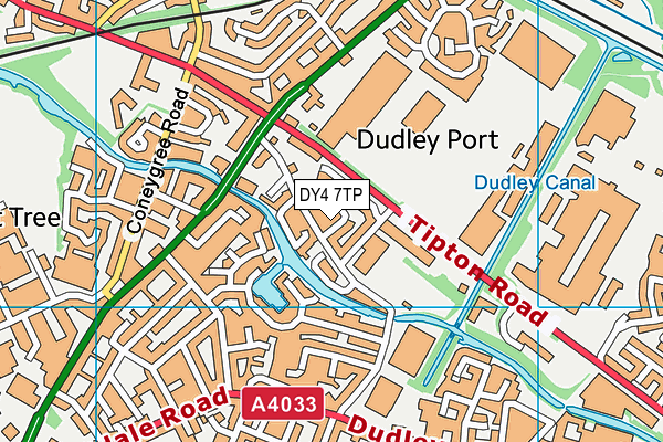 DY4 7TP map - OS VectorMap District (Ordnance Survey)