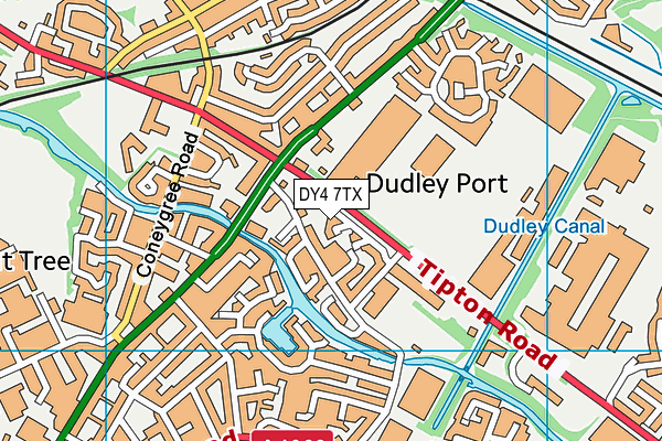DY4 7TX map - OS VectorMap District (Ordnance Survey)